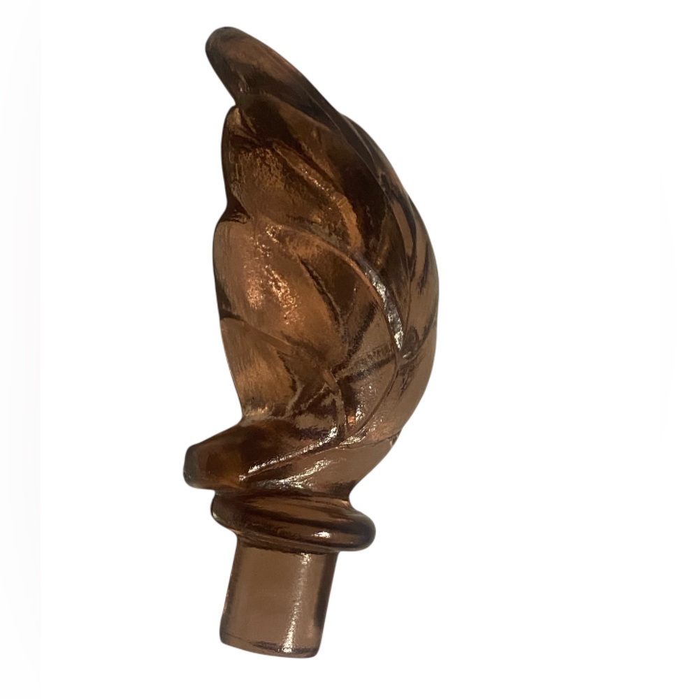 Purple Glass Leaf Wine Stopper #6444